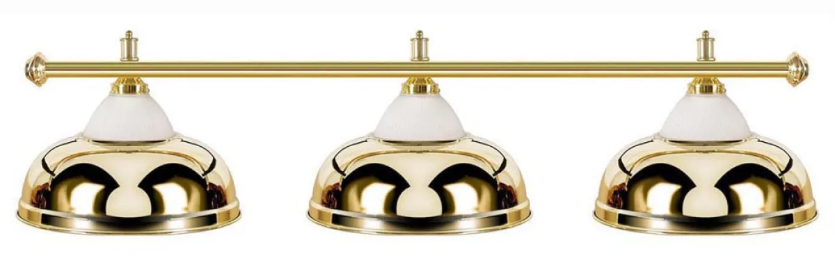 Lampa za bilijar 3 abažura zlatna